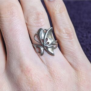 😍 silver butterfly ring 